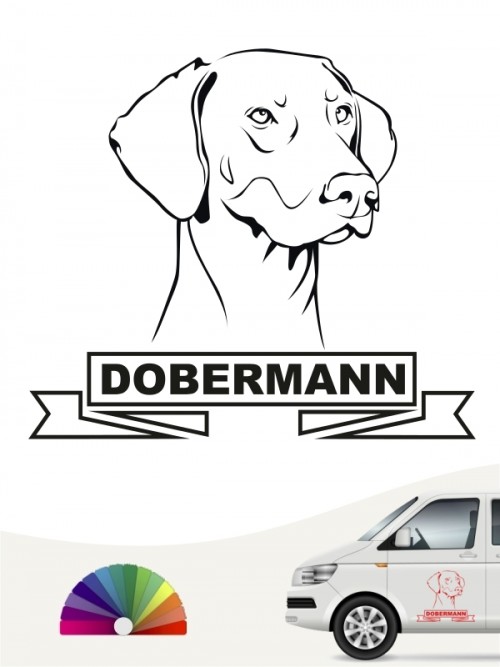 Hunde-Autoaufkleber Dobermann 15 von Anfalas.de