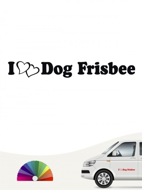 I love Dog Frisbee Aufkleber von anfalas.de