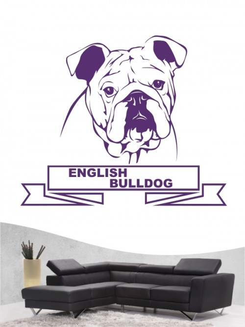 Hunde-Wandtattoo English Bulldog 15 von Anfalas.de