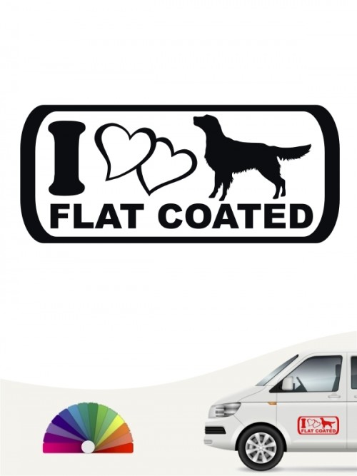 I Love Flat Coated Autosticker anfalas.de