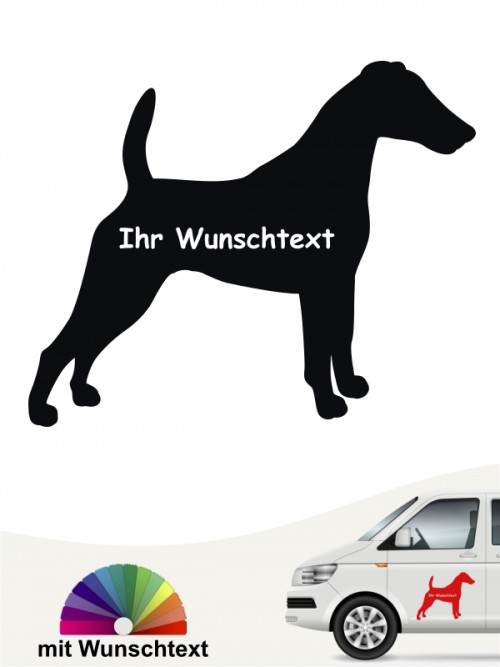 Fox Terrier Silhouette  Autoaufkleber mit Wunschname anfalas.de