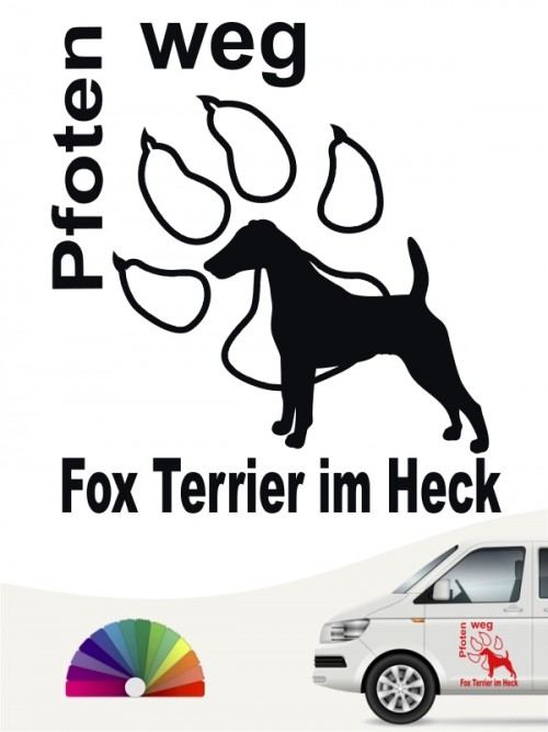 Fox Terrier Pfoten weg Aufkleber anfalas.de