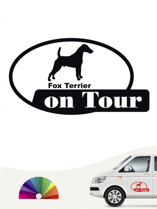 Fox Terrier on Tour Autosticker anfalas.de