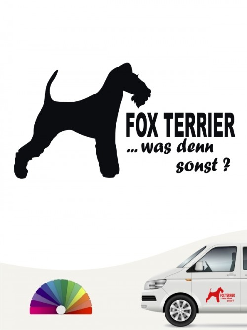 Fox Terrier Drahthaar was denn sonst Autosticker anfalas.de