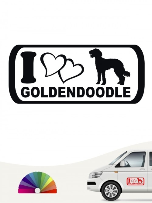 I Love Aufkleber Goldendoodle anfalas.de
