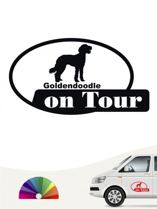 On Tour Autoaufkleber Goldendoodle anfalas.de