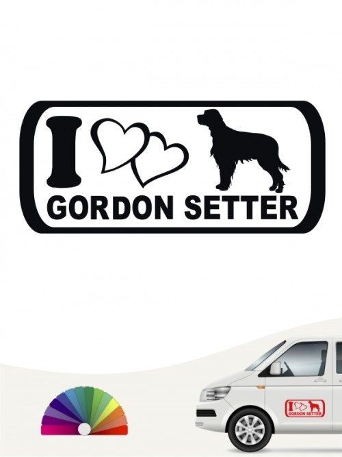 Gordon Setter I Love Aufkleber anfalas.de