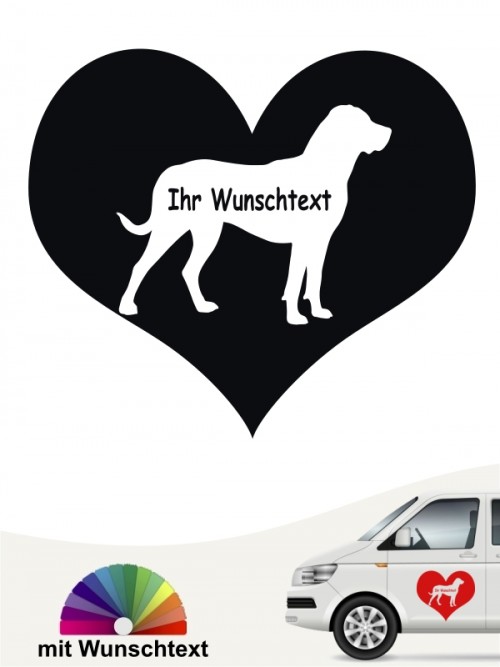 Grosser Schweizer Sennenhund Herzmotiv mit Wunschname von anfalas.de