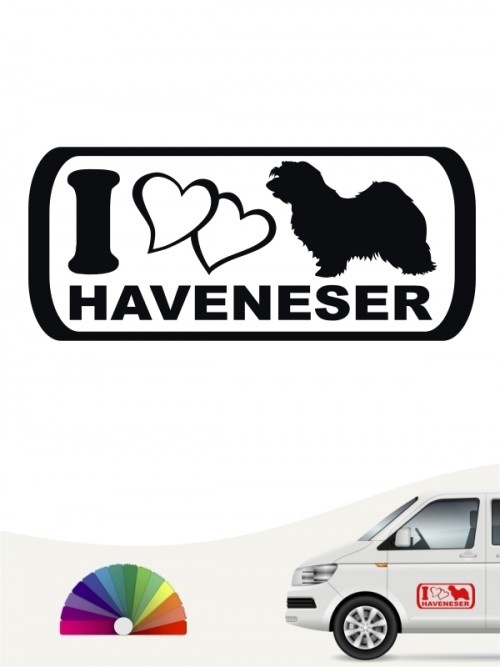 I Love Havaneser Autosticker von anfalas.de