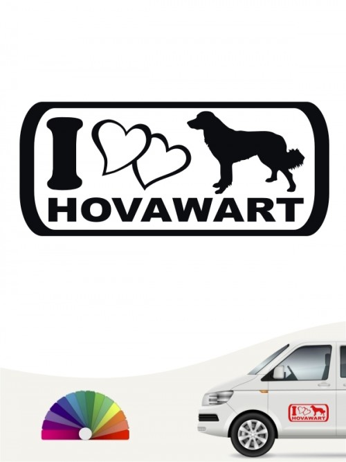 I Love Hovawart Heckscheibenaufkleber von anfalas.de