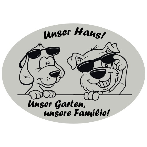 Hundeschild unser Haus Warnschild Hund Anfalas.de