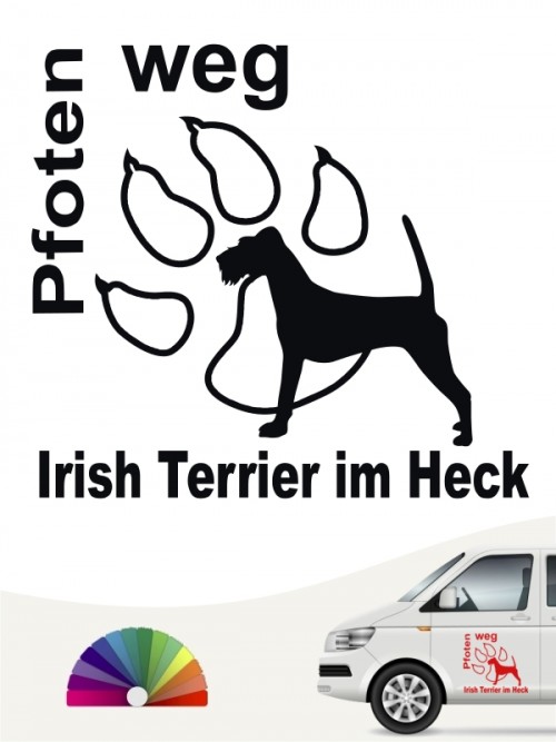 Irish Terrier Pfoten weg Autoaufkleber von anfalas.de