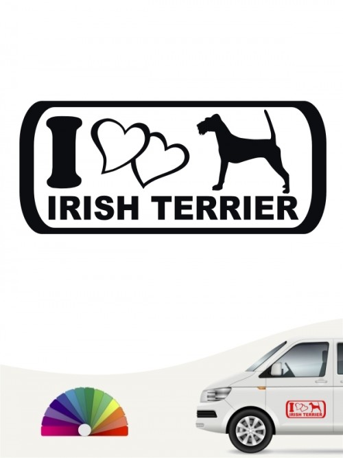 I Love Irish Terrier Heckscheibenaufkleber von anfalas.de