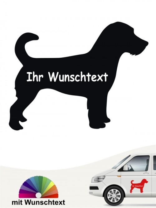 Jack Russell Terrier Sticker mit Wunschname von anfalas.de