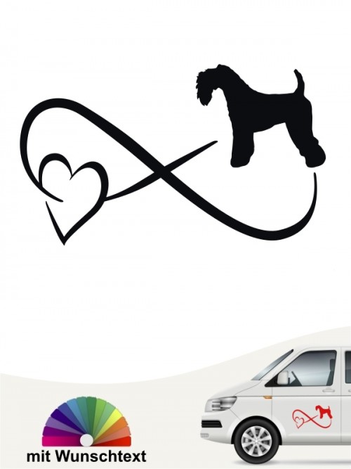 Kerry Blue Terrier Autoaufkleber von anfalas.de