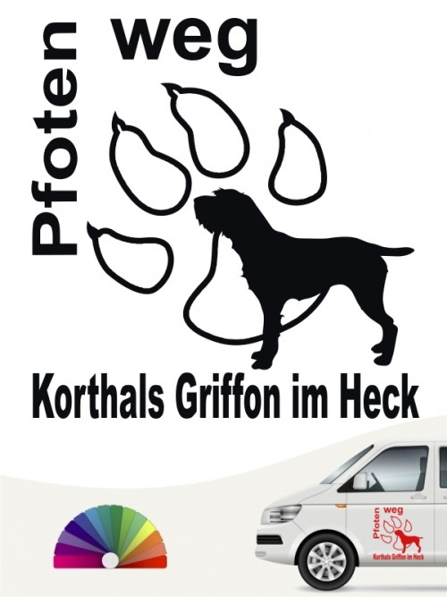 Korthals Griffon Pfoten weg Aufkleber von anfalas.de