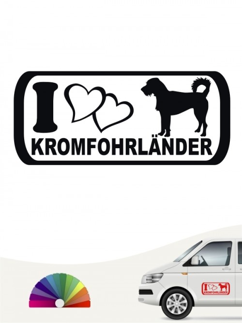 Hunde-Autoaufkleber Kromfohrländer Rauhhaar 6 von Anfalas.de