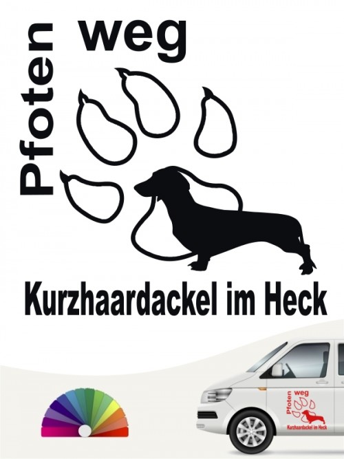 Hunde-Autoaufkleber Kurzhaardackel 5 von Anfalas.de