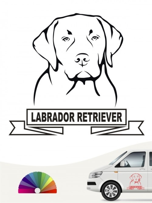 Hunde-Autoaufkleber Labrador Retriever 16a von Anfalas.de