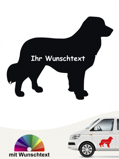 Leonberger Silhouette Autoaufkleber mit Wunschname von anfalas.de