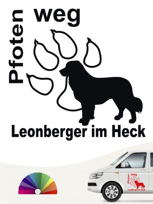 Leonberger Pfoten weg Autoaufkleber von anfalas.de
