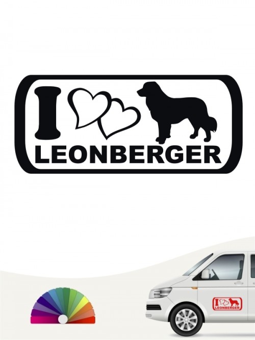 I Love Autoaufkleber Leonberger von anfalas.de