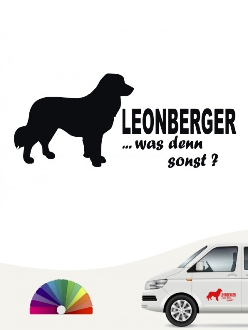 Leonberger was denn sonst Heckscheibenaufkleber von anfalas.de