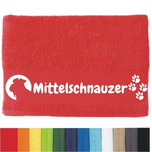 DOG - Handtuch "Mittelschnauzer" selbst gestalten | ANFALAS