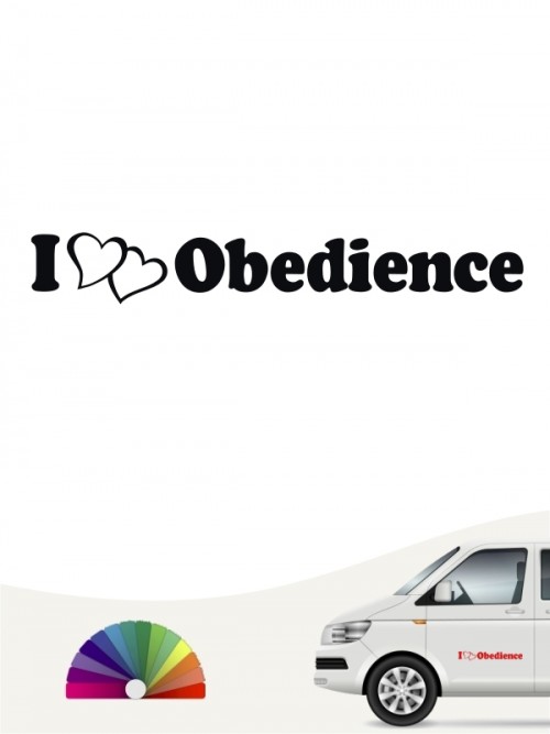 I love Obedience Aufkleber anfalas.de
