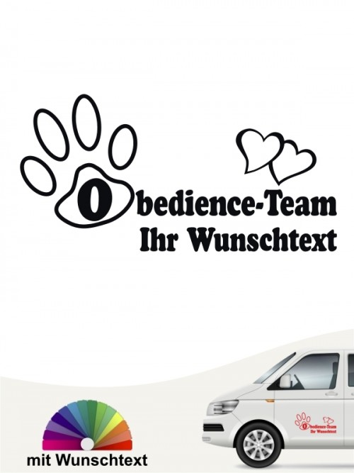 Obedience Team Staffel Aufkleber von anfalas.de