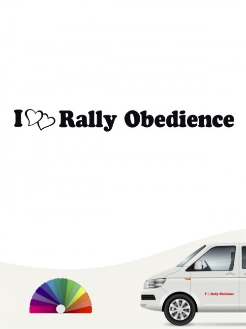 Rally Obedience Team Heckscheibenaufkleber mit Wunschtext von anfalas.de