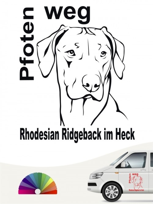 Rhodesian Ridgeback Pfoten weg Hundeaufkleber von anfalas.de