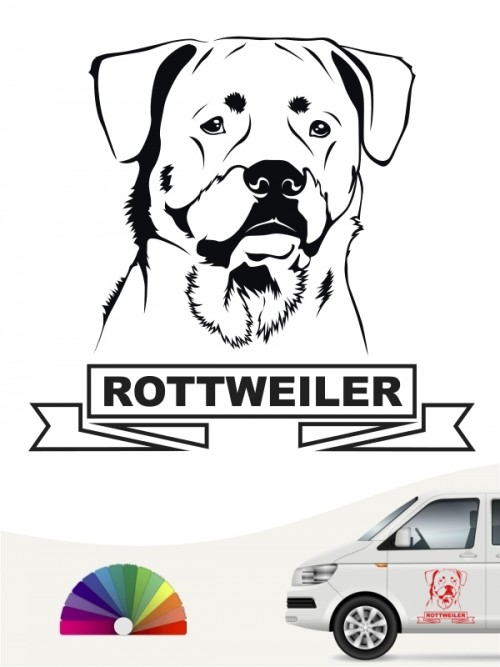 Hunde-Autoaufkleber Rottweiler 15 von Anfalas.de