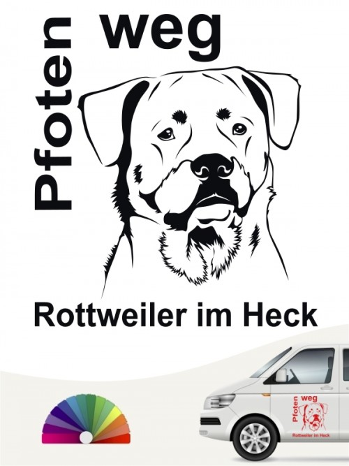 Hunde-Autoaufkleber Rottweiler 35 von Anfalas.de