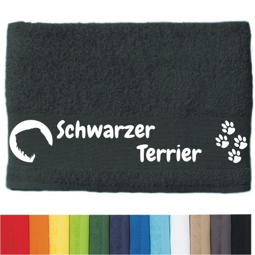 DOG - Handtuch "Schwarzer Terrier" selbst gestalten | ANFALAS