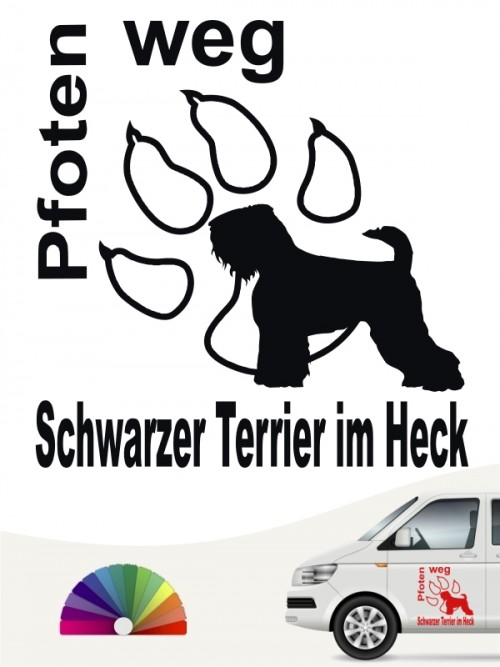 Hunde-Autoaufkleber Schwarzer Terrier 5 von Anfalas.de