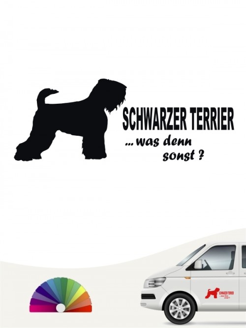 Schwarzer Terrier was denn sonst Autosticker anfalas.de