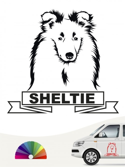 Hunde-Autoaufkleber Sheltie 15 von Anfalas.de
