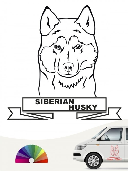 Hunde-Autoaufkleber Siberian Husky 16 von Anfalas.de