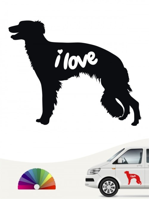 Hunde-Autoaufkleber Silken Windsprite 43 von Anfalas.de