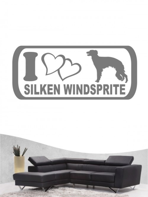 Hunde-Wandtattoo Silken Windsprite 6 von Anfalas.de