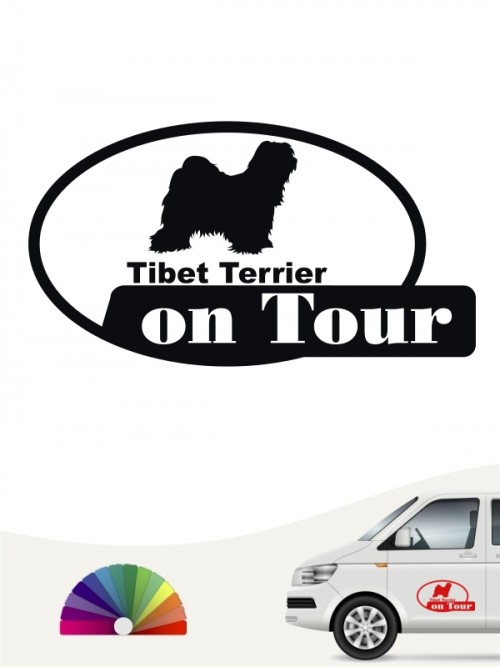 Tibet Terrier on Tour Autosticker anfalas.de