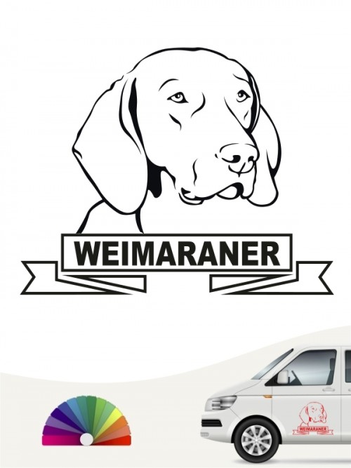 Hunde-Autoaufkleber Weimaraner 15 von Anfalas.de