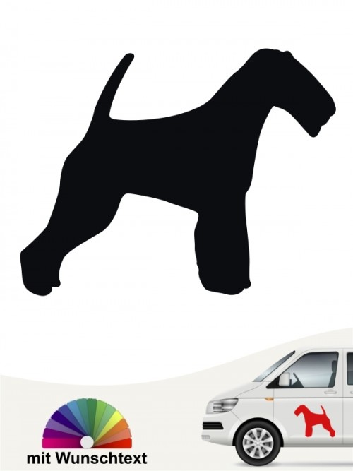Hundeaufkleber Welsh Terrier Silhouette mit Wunschtext anfalas.de