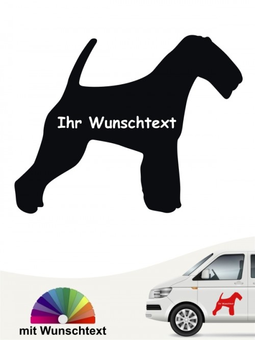 Welsh Terrier Silhouette mit Wunschtext anfalas.de