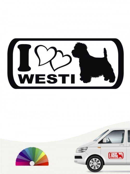 Hunde-Autoaufkleber West Highland Terrier 6 von Anfalas.de