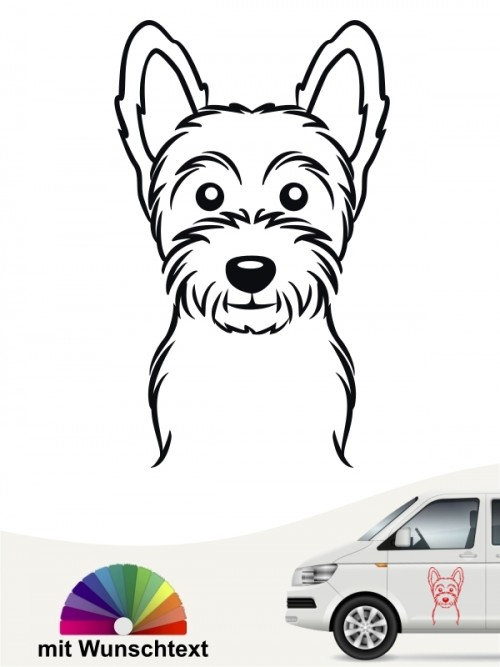 West Highland Terrier Autoaufkleber mit Wunschtext anfalas.de