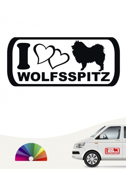 I Love Wolfsspitz Heckscheibenaufkleber anfalas.de