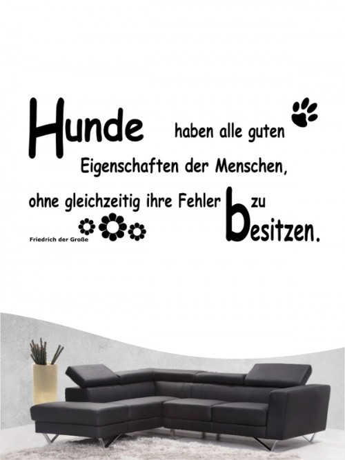 Hunde-Zitat 3 Wandtattoo von Anfalas.de
