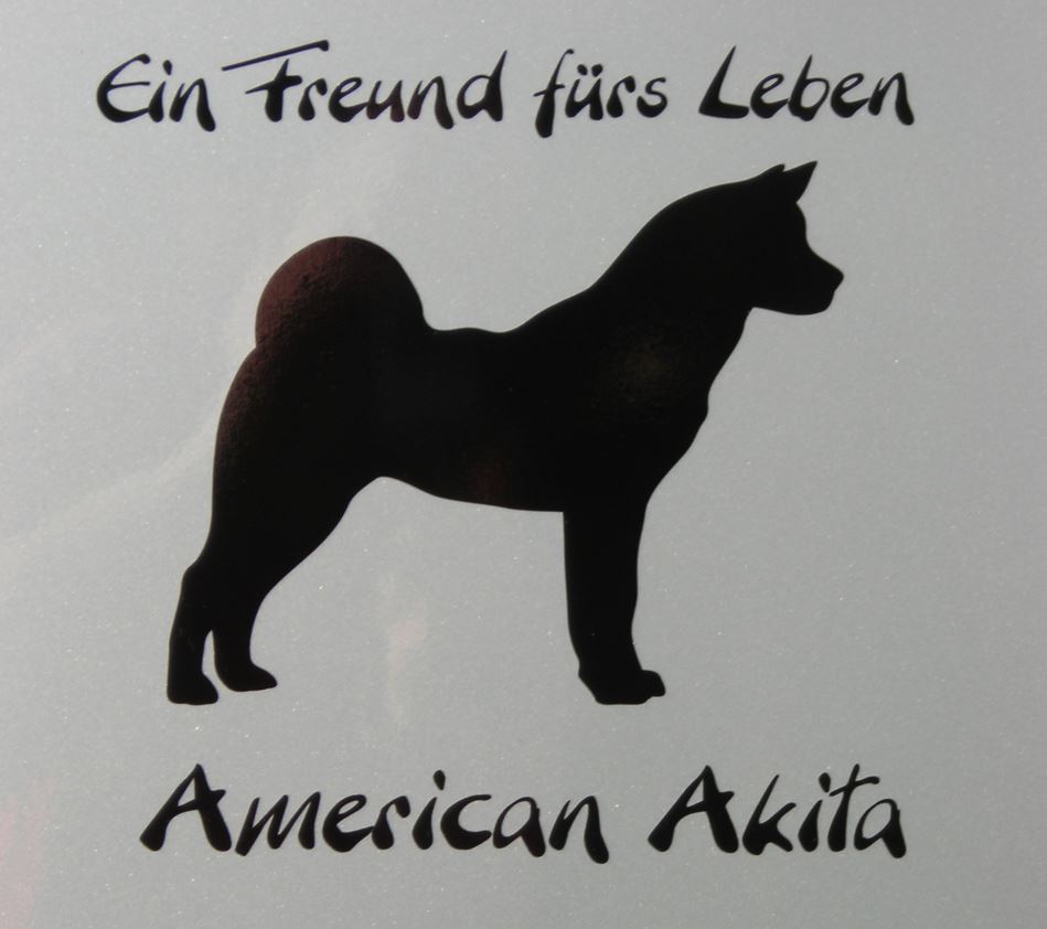 American Akita Hundeaufkleber Akita Inu Anfalas.de
